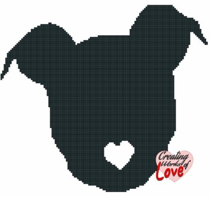 Pit Bull Heart Nose Stitch graphgan