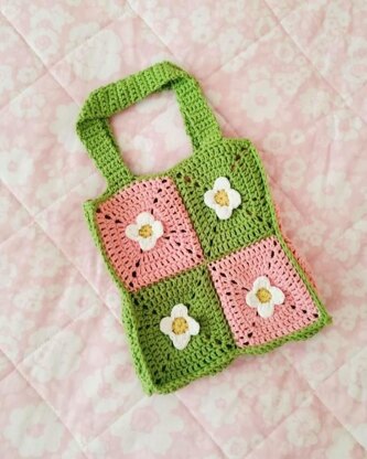 Daisy Checkerboard Bag