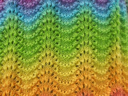 Rainbow Ripple Scarf