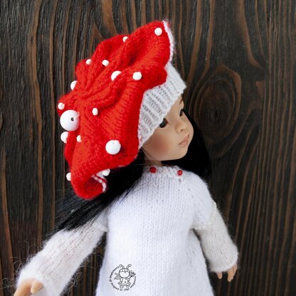 Fly Agarics outfit for 13" dolls