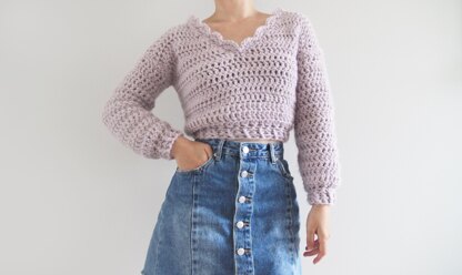 Beatrice Chunky Crochet Sweater