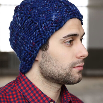 Cabled Hat in Plymouth Yarn Encore Mega Colorspun - F718 - Downloadable PDF