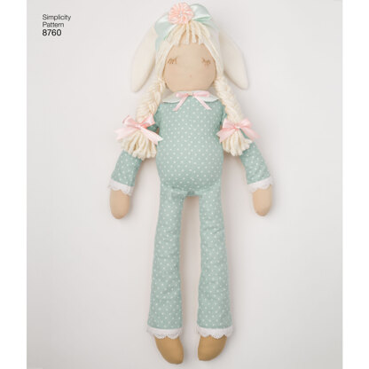 Simplicity 8760 Stuffed Dolls - Paper Pattern, Size OS (ONE SIZE)