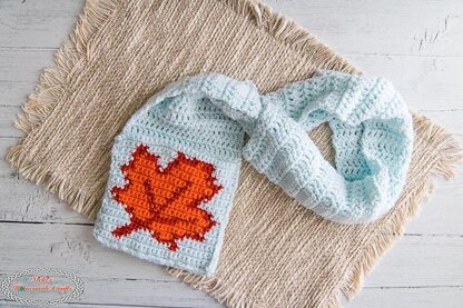 Pumpkin Leaf Pocket Scarf