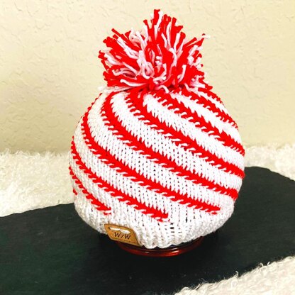 Candy Cane Baby Hat