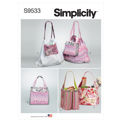 Simplicity Grocery Totes S9533 - Paper Pattern, Size OS (One Size Only)