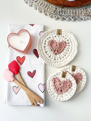 Heart Coaster and Hot Pad 091