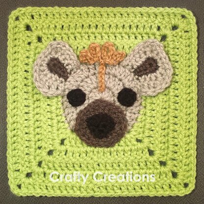 Spotted Hyena Granny Square