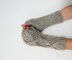 Oatmeal Cabled Fingerless Gloves