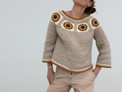 Sunflower Granny Sweater