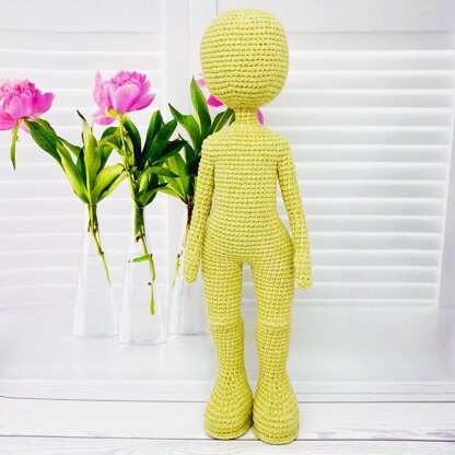 Doll body, crochet doll, amigurumi doll, doll body base Crochet pattern by  Oxana Tim