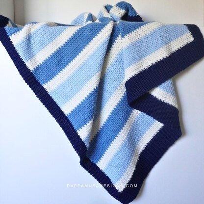 Navy Stripes Baby Blanket