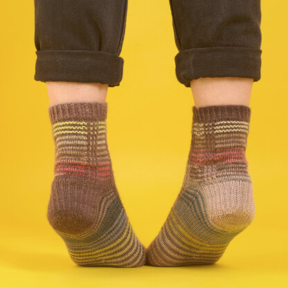 "Sunset Socks" - Free Socks Knitting Pattern in Paintbox Yarns Socks