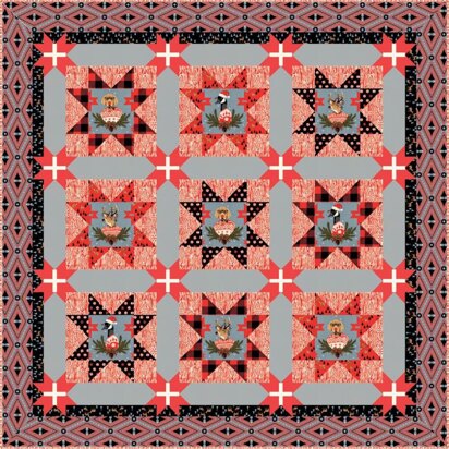 Tula Pink Holidays with our Homies Quilt - Downloadable PDF