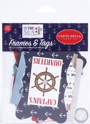 Echo Park Paper Carta Bella Cardstock Ephemera 33/Pkg - Frames & Tags, By The Sea