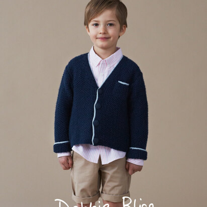 Nate Jacket - Knitting Pattern For Boys in Debbie Bliss Cashmerino Aran