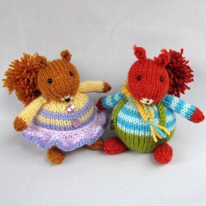 Fuzzytuft Twins - squirrel dolls