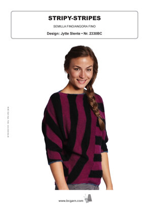 Stripy-Stripes Jumper in BC Garn Semilla Fino & Angora Fino - 2330BC - Downloadable PDF