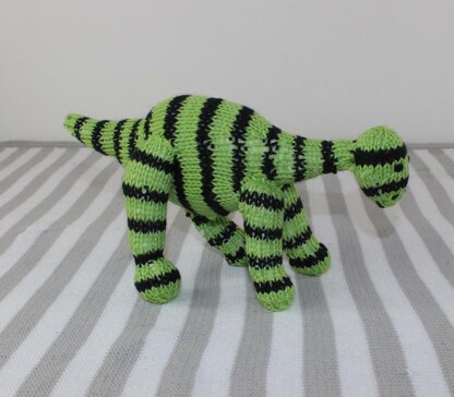 Baby Stripe Sweater, Pixie Hat and Dinosaur Toy