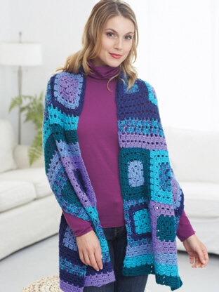 Out of The Box Shawl in Caron Simply Soft, Simply Soft Collection and Simply Soft Brites - Downloadable PDF