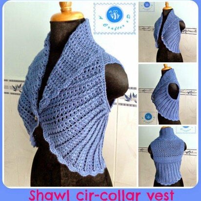 Shawl cir-collar vest