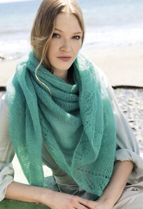 14 Triangular Shawl in Lana Grossa Silkhair - Downloadable PDF