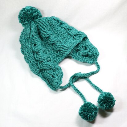 Aspen Cabled Ear Flap Beanie