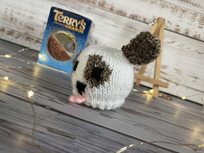 Puppy Dog Chocolate Orange Cover Knitting Pattern