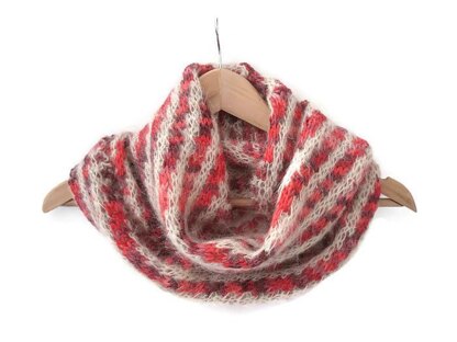 Diagonal Striped Cowl