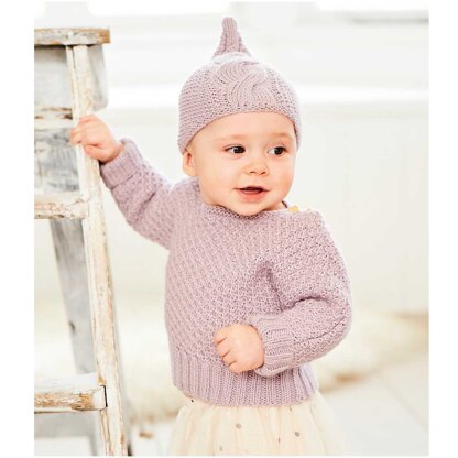 Baby's Sweater, Leggings and Hat in Rico Baby Dream Luxury Touch Uni DK -  1041 - Downloadable PDF