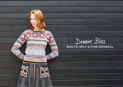 Krysta Jumper - Knitting Pattern For Women in Debbie Bliss Rialto 4ply & Fine Donegal
