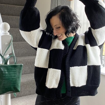 Checkered Love Cardigan - knitting pattern