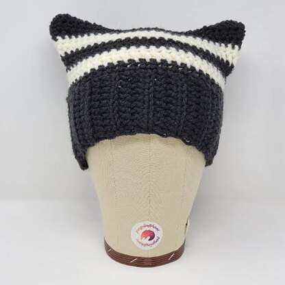 Crochet Cat Hat Cat Ear Beanie Cat Ear Hat in Khaki and -  UK