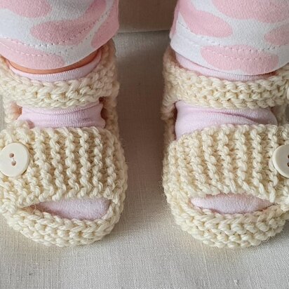 Larissa - 8ply buttoned baby sandals