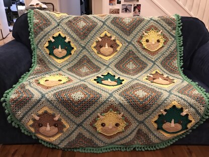 Rachael’s Triceratops Blanket