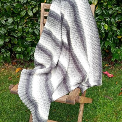 Reversible Lapghan Blanket - knitting pattern
