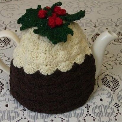 Crochet Christmas Pudding Tea Cosy