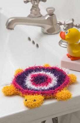 Turtle Bath Scrubby in Red Heart Scrubby - LW4506 - Downloadable PDF