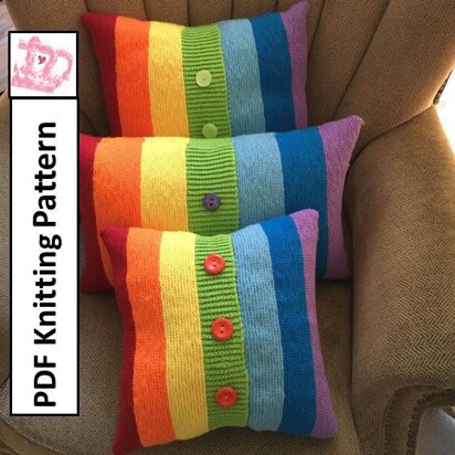 Rainbow pillow cover in 3 sizes