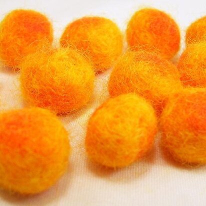 Sunburst Felted Wool Beads / Balls