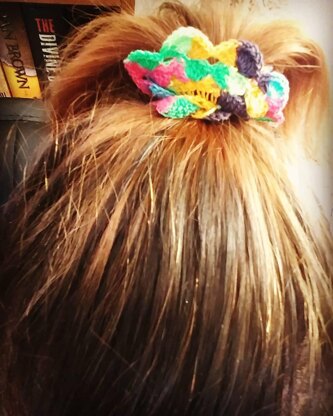 Neon Flowers Scrunchie