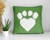 Green Cat Paw Pillow C2C