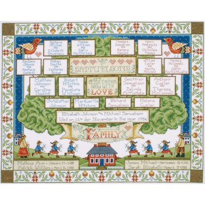 Design Works Family Tree Counted Cross Stitch Kit - 16in x 20in