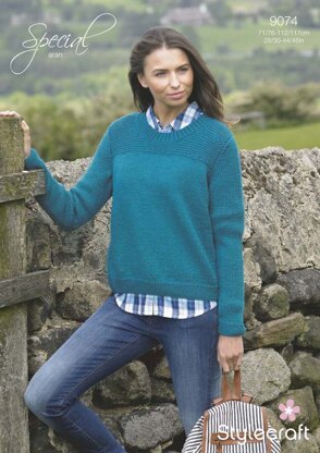 Womens' Simple Sweater in Stylecraft Special Aran