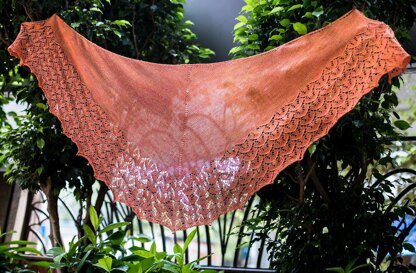 Living Coral Shawl