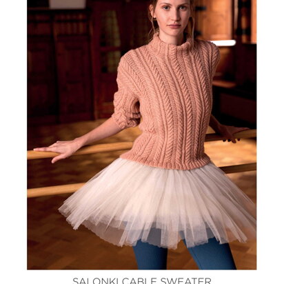 Salonki Cable Sweater in Novita - 0070014 - Downloadable PDF