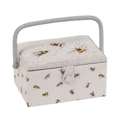 Hobbygift Embroidered Bee Medium Sewing Box