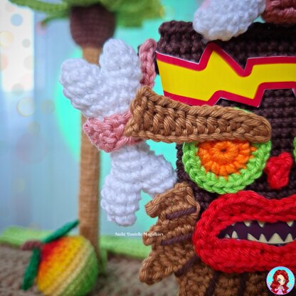Neo Cortex + Uka Uka – PDF Crochet Pattern Set (Chibi Evil Scientist & Tribal Spirit Duo