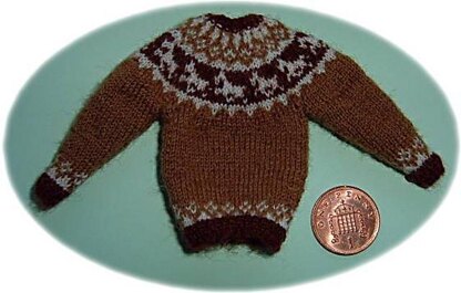 1:12th scale Icelandic style sweater with horses