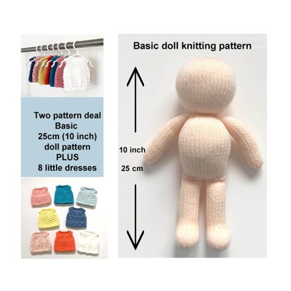Basic 10" doll plus 8 dresses 19063